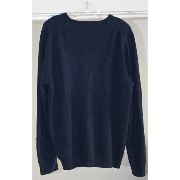 Nordstrom Men’s Shop Cashmere V-Neck Pullover in Navy, size Large, Oversize - Picture 5 of 9
